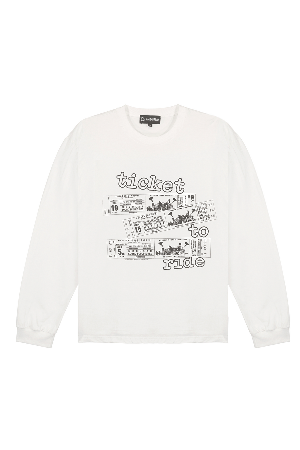 Camiseta Manga Longa Ticket To Ride