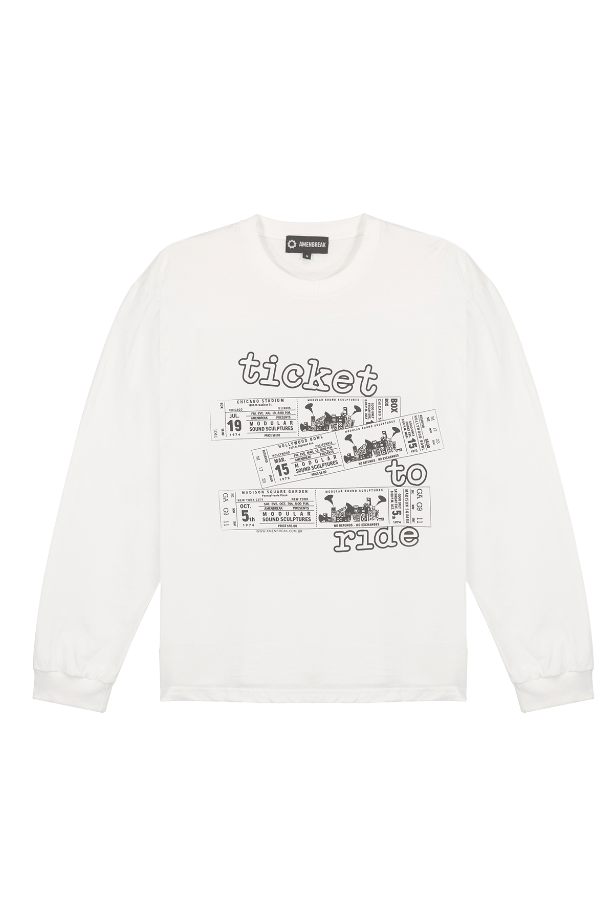 Camiseta Manga Longa Ticket To Ride