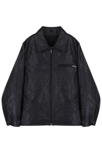 Jaqueta Workwear em Couro Lambskin