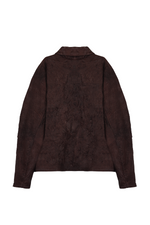 Jaqueta Workwear em Couro Lambskin Vermelho