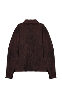 Jaqueta Workwear em Couro Lambskin Vermelho